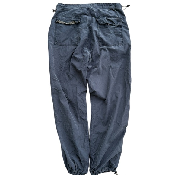 Rare Vtg APCO Y2K Parachute Pants - Baggy Gorpcore Utility Cinch Hem Navy Medium - Picture 2 of 10
